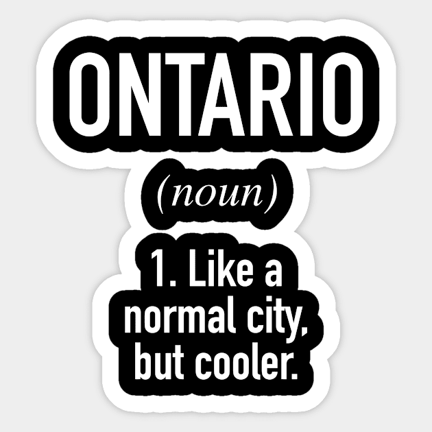 Ontario American City - USA Cities Sticker by Buster Piper